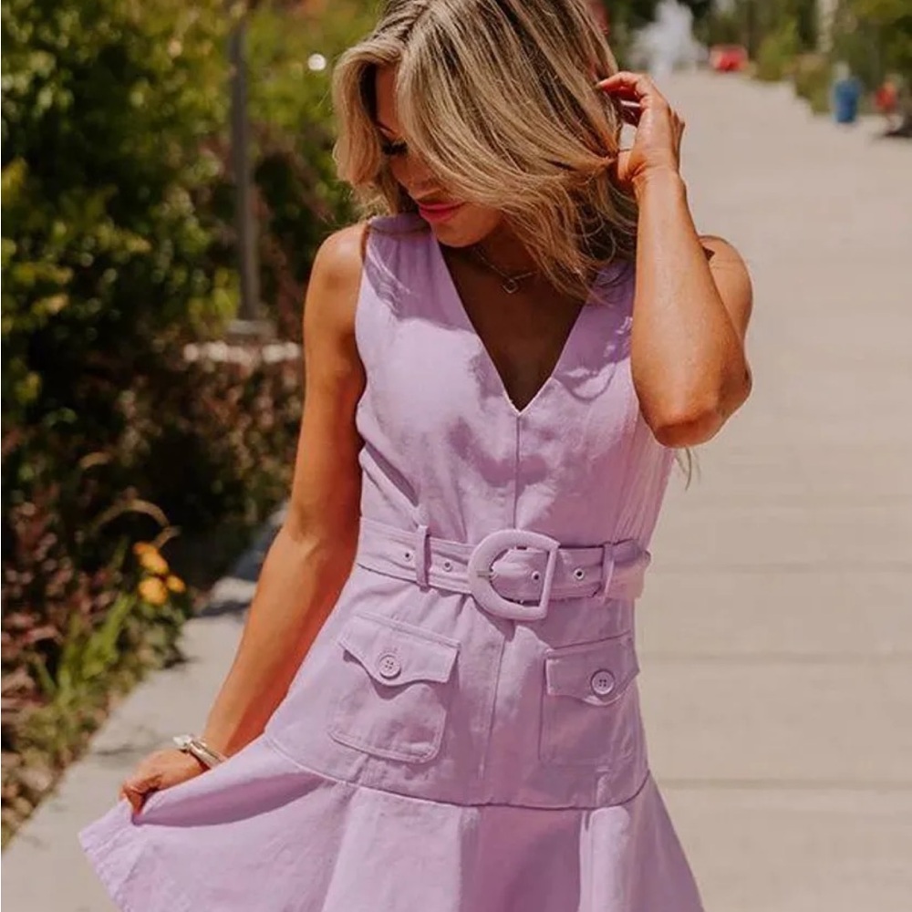 Impressions boutique denim purple dress